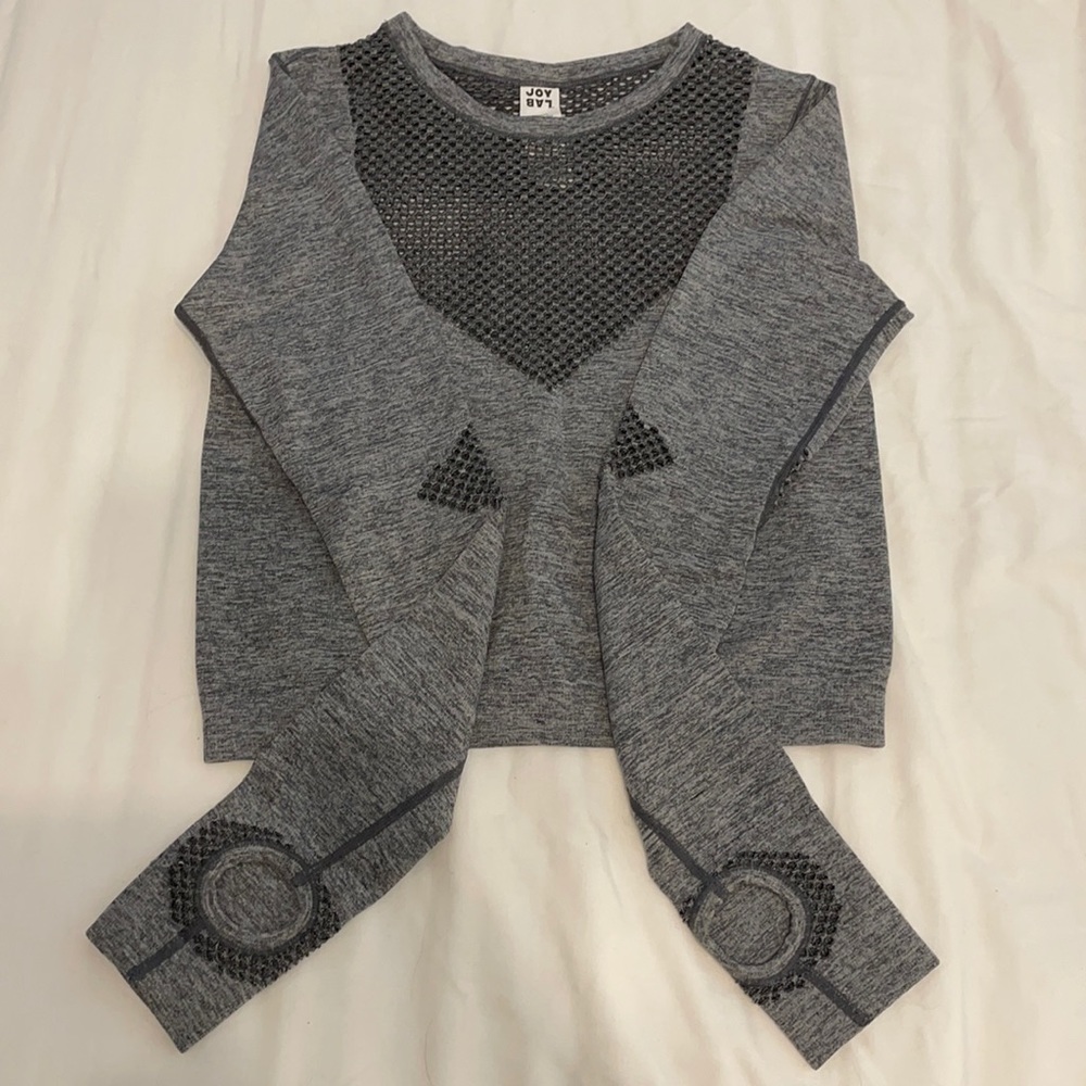 Cropped Long Sleeve Workout Top